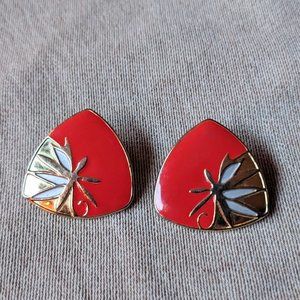Vintage Enamel Earrings